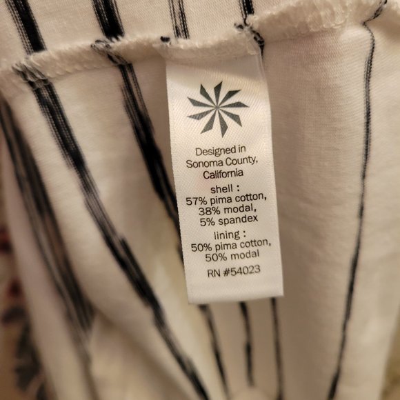 Athleta White and Black Stripped Midi Dress - Picture 6 of 10